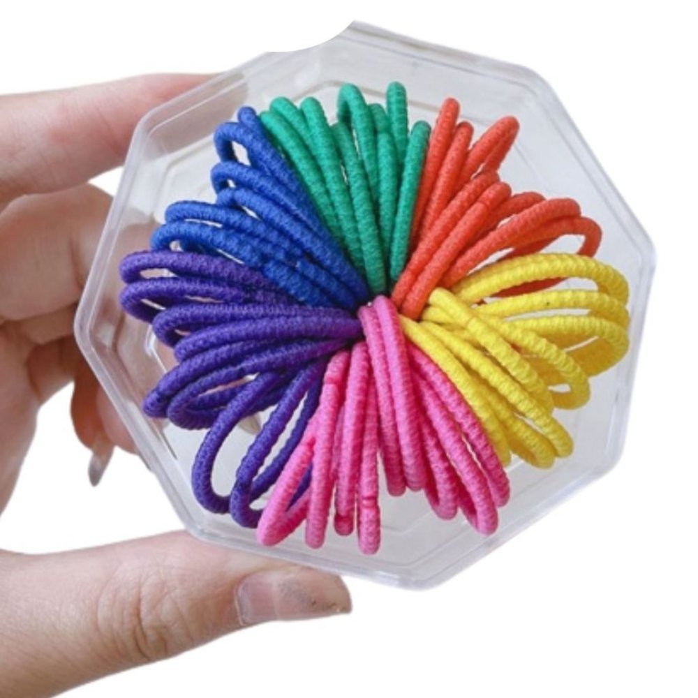 Elastic Hair Ties/Bands Multicolor  2cm Dia. Kids Barbie